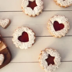 Emporte-pièces inox pour biscuits Linzer x4