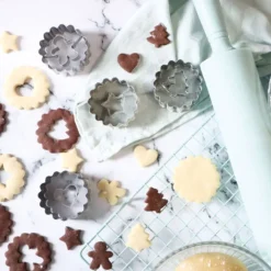 Emporte-pièces inox pour biscuits Linzer x4