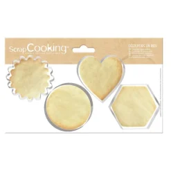 4 emporte-pièces inox pour biscuits et pâtisseries