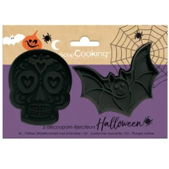 Emporte-pièces éjecteurs pour biscuits Halloween x2