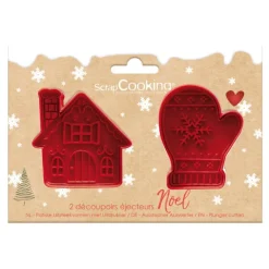 Emporte-pièces éjecteurs pour biscuits Christmas x2