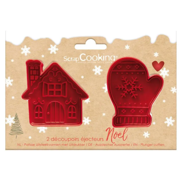 Emporte-pièces éjecteurs pour biscuits Christmas x2