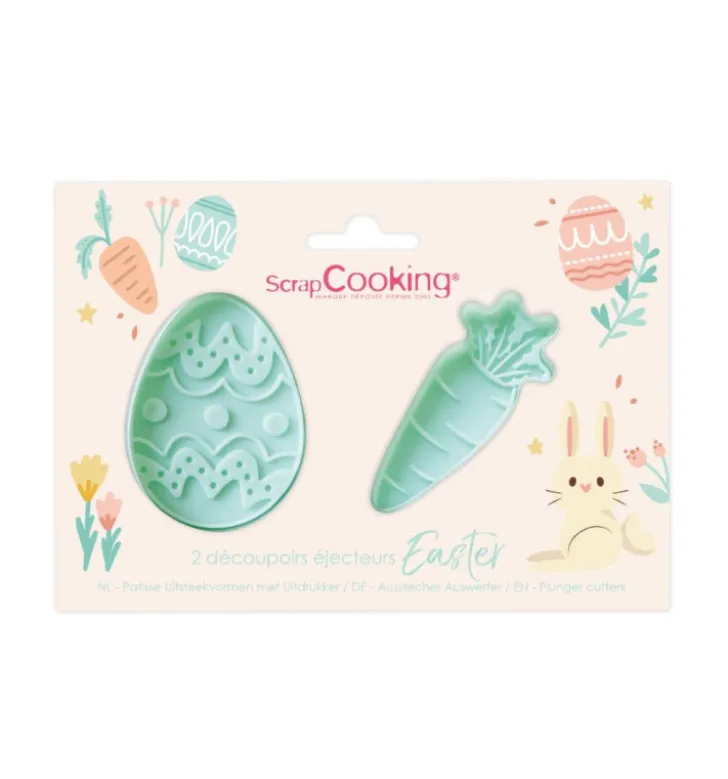 Emporte-pièces éjecteurs pour biscuits Pâques x2