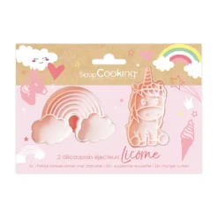 Emporte-pièces éjecteurs pour biscuits Licorne x2