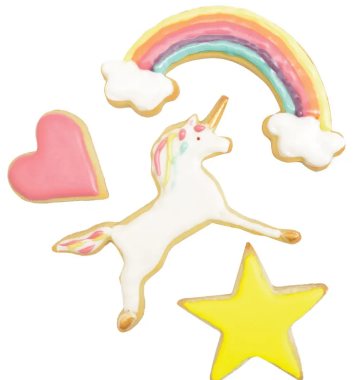 4 emporte-pièces sur cintre Licorne
