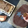 2 feuilles transfert pour bûche - Motif Couture