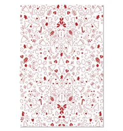 2 feuilles transfert pour bûche - Motif Noël