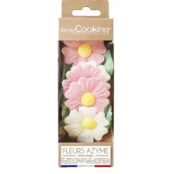 Fleurs azyme églantines x6 & feuilles vertes x6