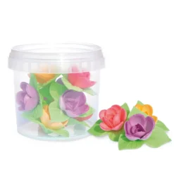 Fleurs azymes 8 mini roses corolles