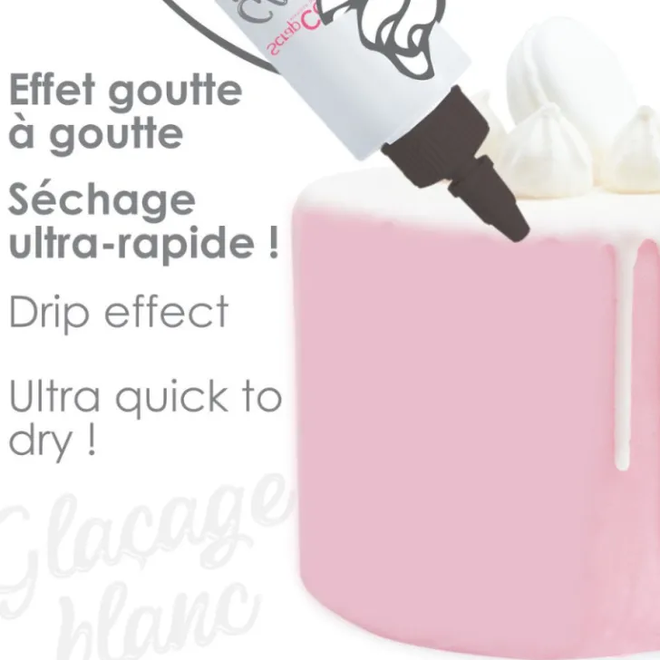 Glaçage blanc goût choco - Drip cake
