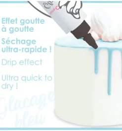 Glaçage bleu goût choco - Drip cake