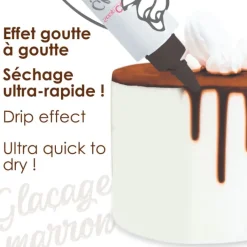 Glaçage marron goût choco - Drip cake