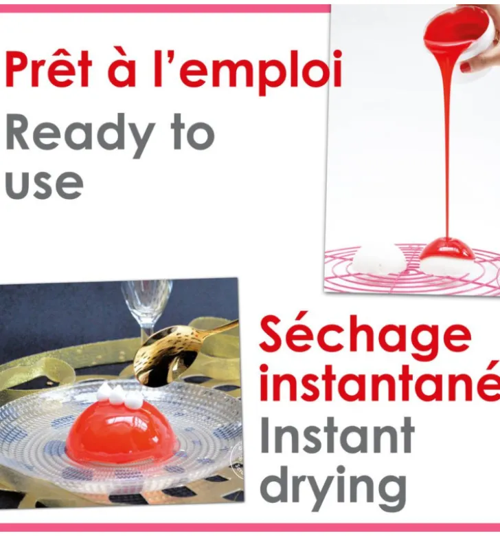 Glaçage miroir prêt à l'emploi rouge 300g