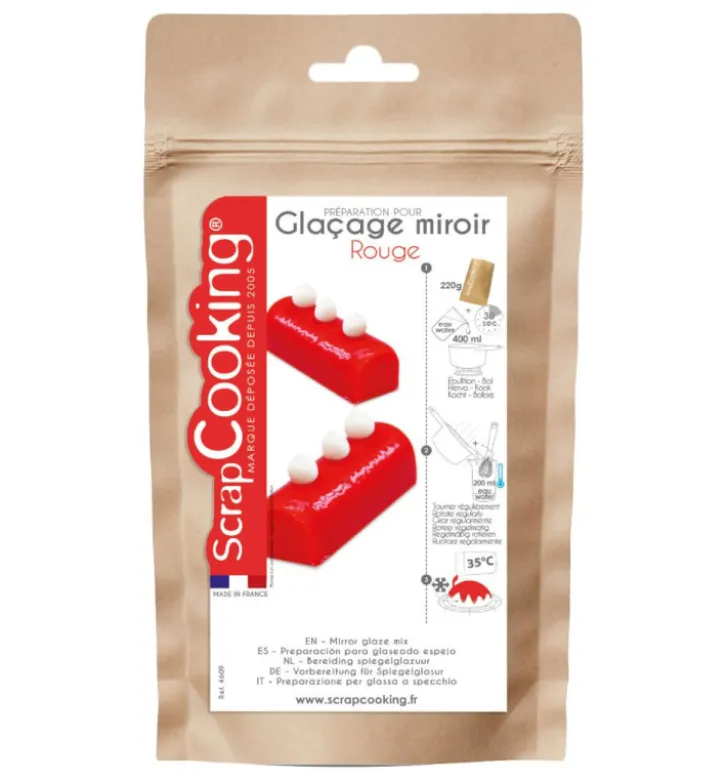 Glaçage miroir rouge en poudre