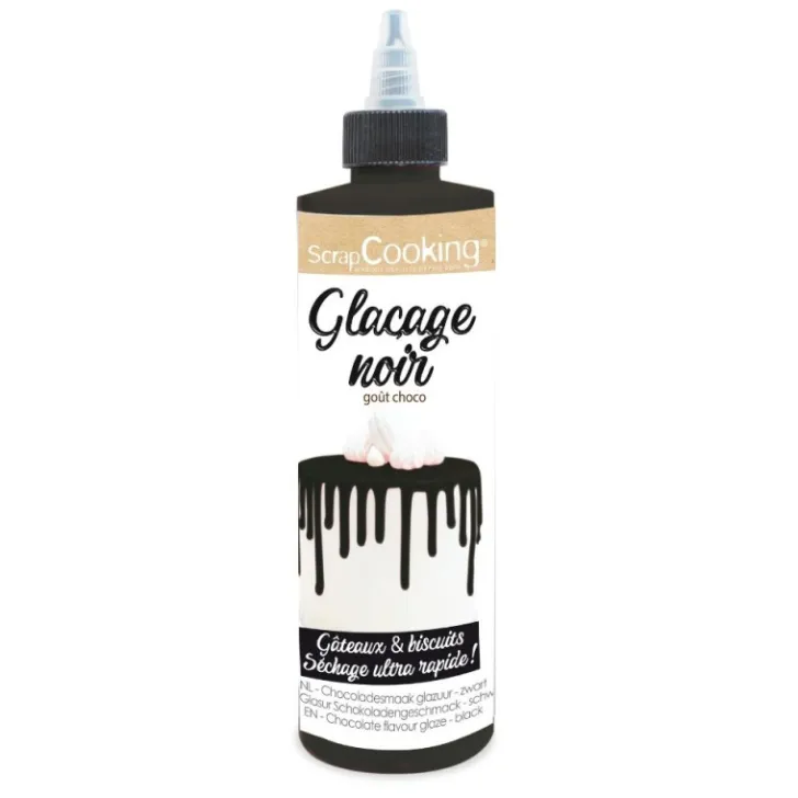Glaçage noir goût choco - Drip cake