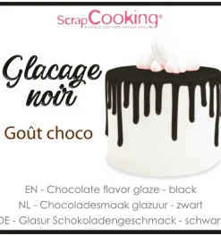 Glaçage noir goût choco - Drip cake
