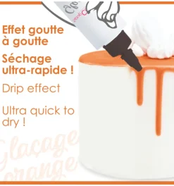 Glaçage orange goût choco - Drip cake