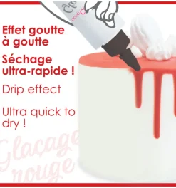 Glaçage rouge chocolat - Drip cake