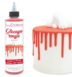 Glaçage rouge chocolat - Drip cake