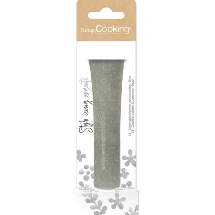Icing stylo argenté irisé