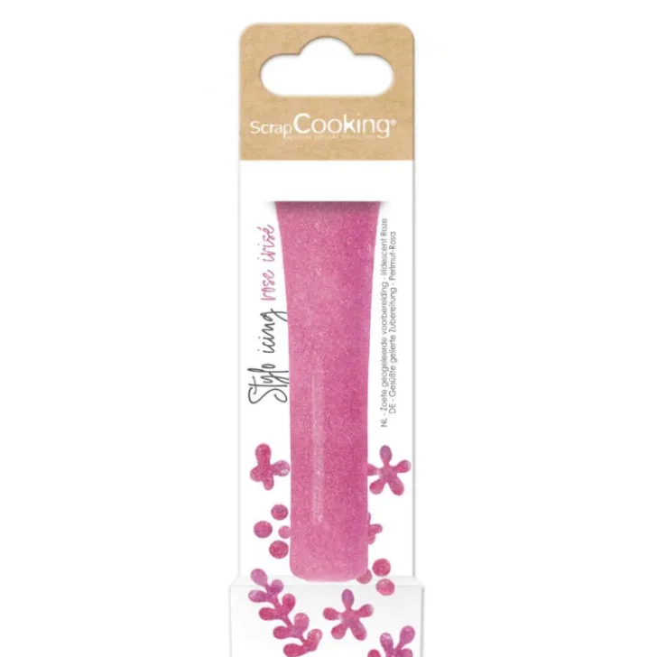 Icing stylo irisé rose pour décorer gâteaux et biscuits