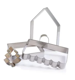 Kit emporte-pièces maison pain d'épices x5