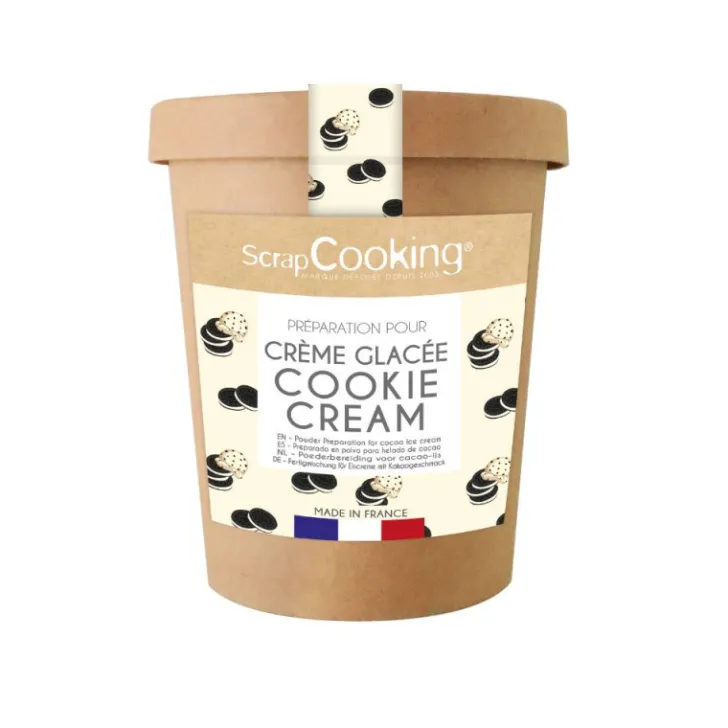 Kit préparation pour glace maison cookies cream