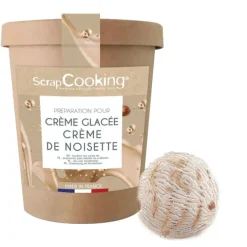 Kit préparation pour glace maison noisette