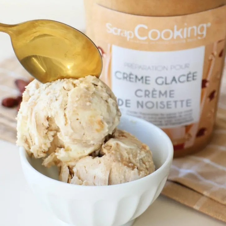 Kit préparation pour glace maison noisette
