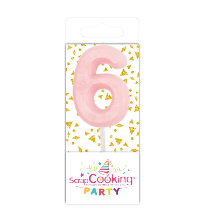 Mini bougie chiffre 6
