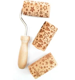 Mini rouleau pâtissier à empreintes Flocon