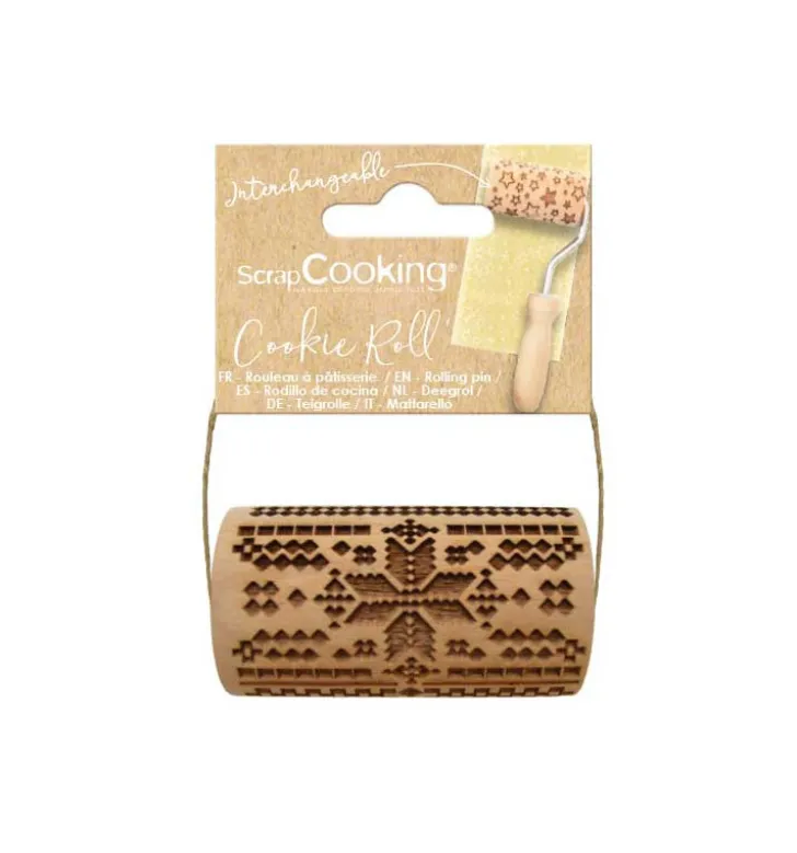 Mini rouleau pâtissier à empreintes Point de croix
