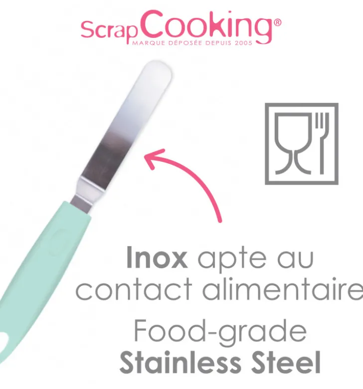 Mini spatule coudée en inox