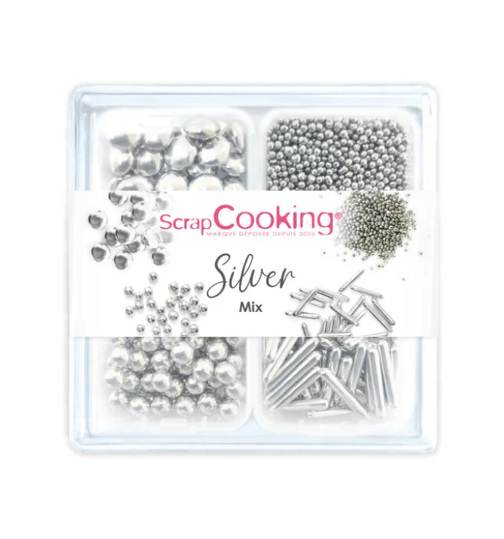 Mix décors sucrés Argent Silver