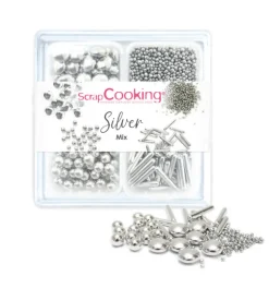 Mix décors sucrés Argent Silver