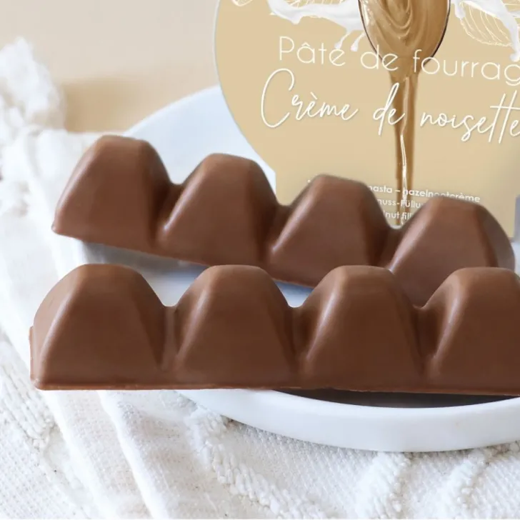 Moule barres chocolatées croustillantes et noisette