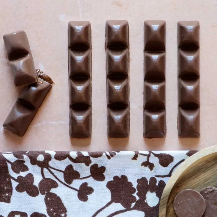 Moule barres chocolatées croustillantes et noisette