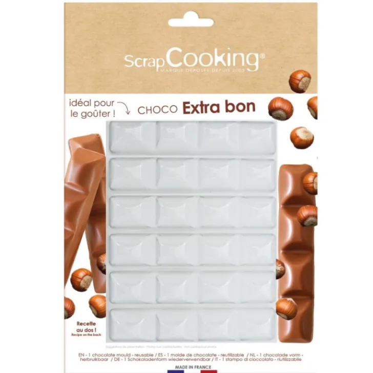 Moule barres chocolatées croustillantes et noisette