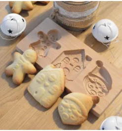 Moule bois biscuits fourrés Noël