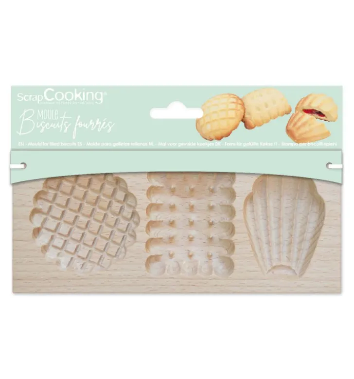 Moule bois biscuits fourrés Petits biscuits
