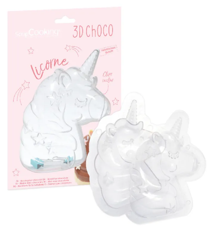 Moule 3D choco licorne