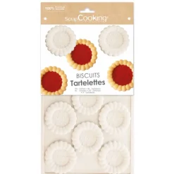 Moule en silicone pour biscuits tartelettes - 11 empreintes