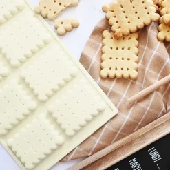 Moule en silicone pour biscuits Petits beurre maison - 8 empreintes