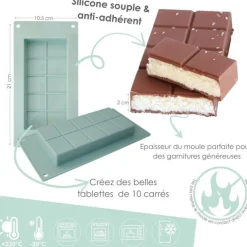 Moule en silicone pour tablette en chocolat