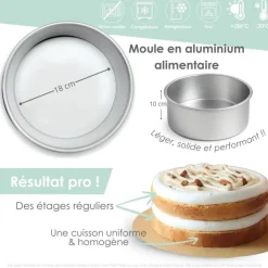 Moule à gâteau aluminium haut Ø18cm