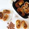 4 moules airfryer rectangulaires en bois avec 8 caissettes sulfurisées