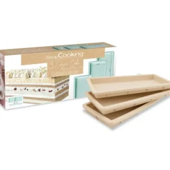 Moules en silicone pour layer cake & bûches x3