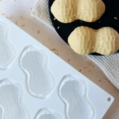 Moule silicone trompe-l’œil cacahuète - 6 empreintes