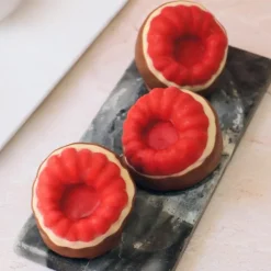 Moule silicone trompe-l'œil framboise individuel - Ø7 cm