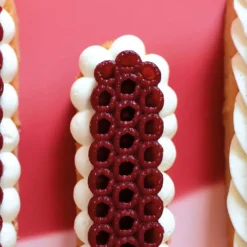 Moule silicone trompe l'œil framboises topping